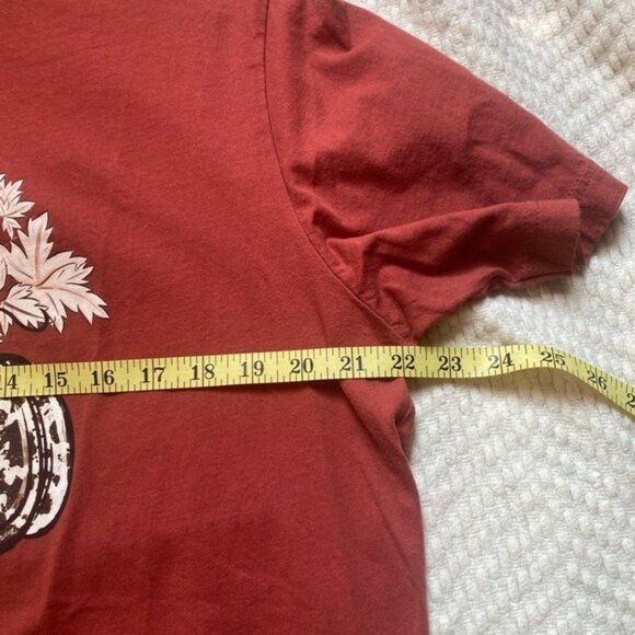 Rust-Colored Fall Pumpkin Graphic Tee Size XL - Picture 2 of 3